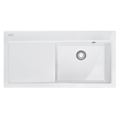 Franke keramikinė plautuvė MTK 611-100 su nerūdijančio plieno mygtuku