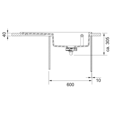 Franke keramikinė plautuvė MTK 611-100 su nerūdijančio plieno mygtuku