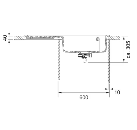 Franke keramikinė plautuvė MTK 611-100 su nerūdijančio plieno mygtuku