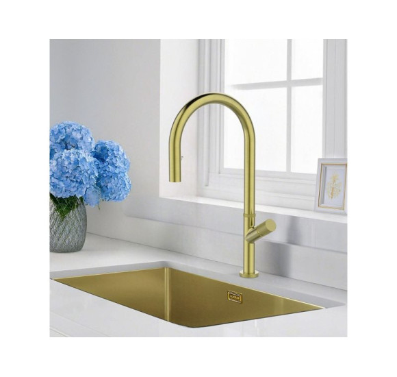 ALVEUS Swan PS Monarch maišytuvas plautuvei su ištraukiamu dušeliu