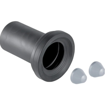 Geberit tiesioji jungtis su manžetu ir dengiamaisiais dangteliais, 90 mm, matinis, chromuotas