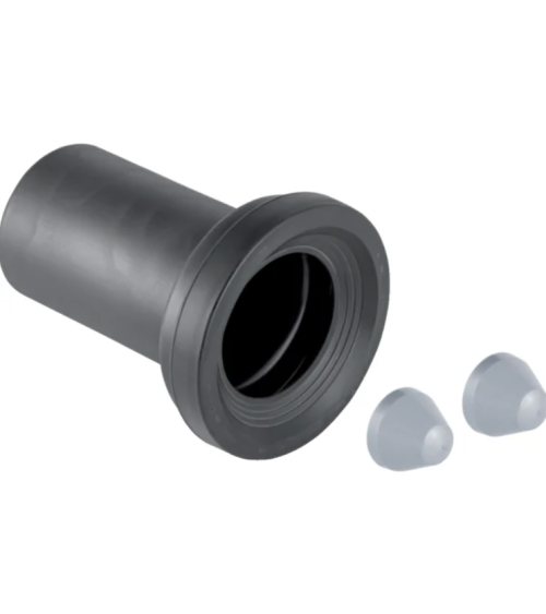 Geberit tiesioji jungtis su manžetu ir dengiamaisiais dangteliais, 90 mm, matinis, chromuotas