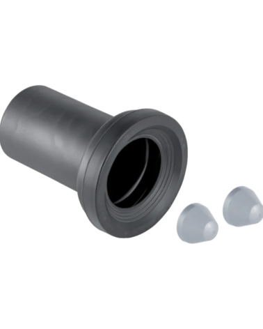 Geberit tiesioji jungtis su manžetu ir dengiamaisiais dangteliais, 90 mm, matinis, chromuotas