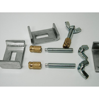 ALVEUS tvirtinimo komplektas iš apačios montuojamoms granitinėms plautuvėms, 4 vnt