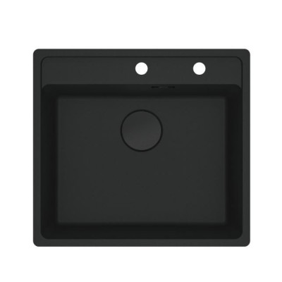 IŠPARDAVIMAS. Franke MRG 610-52 A plautuvė montuojama ant stalviršio, juoda matinė (išgręžtos skylės)