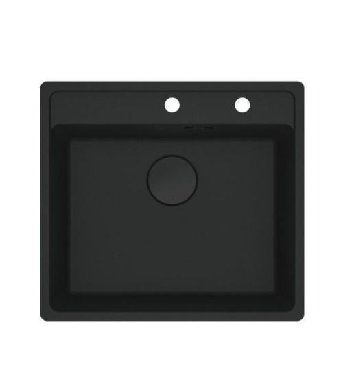 IŠPARDAVIMAS. Franke MRG 610-52 A plautuvė montuojama ant stalviršio, juoda matinė (išgręžtos skylės)