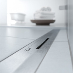 ACO ShowerDrain S+ Plates nerūdijančiojo plieno latako korpusas su grotelėmis, be trapo