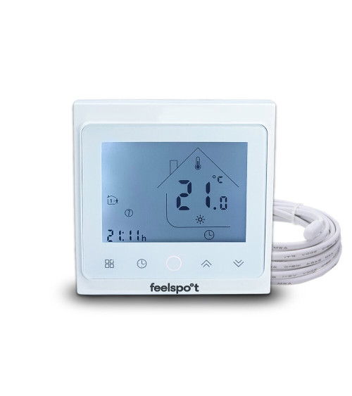 Feelspot WTH51.36 NEW elektroninis programuojamas termostatas (termoreguliatorius), baltos spalvos