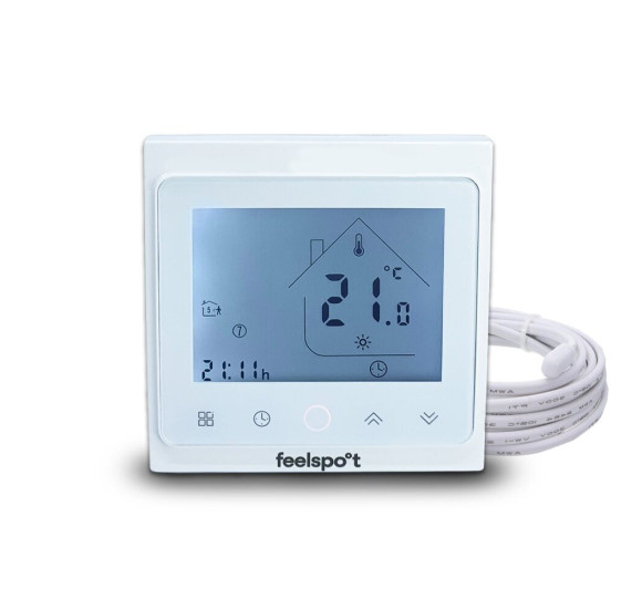 Feelspot WTH51.36 NEW elektroninis programuojamas termostatas (termoreguliatorius), baltos spalvos