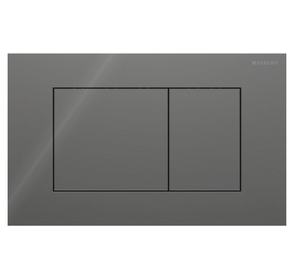 Geberit Sigma 40 vandens nuleidimo mygtukas dviejų kiekių nuleidimo funkcijai, kvadratinis, stiklas