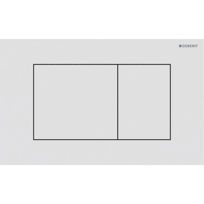 Geberit Sigma 40 vandens nuleidimo mygtukas dviejų kiekių nuleidimo funkcijai, kvadratinis