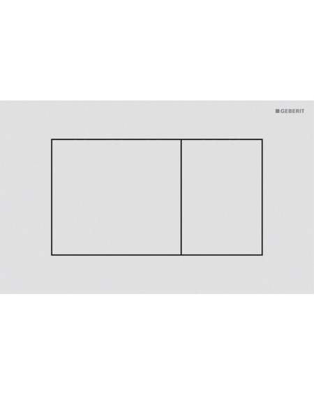 Geberit Sigma 40 vandens nuleidimo mygtukas dviejų kiekių nuleidimo funkcijai, kvadratinis