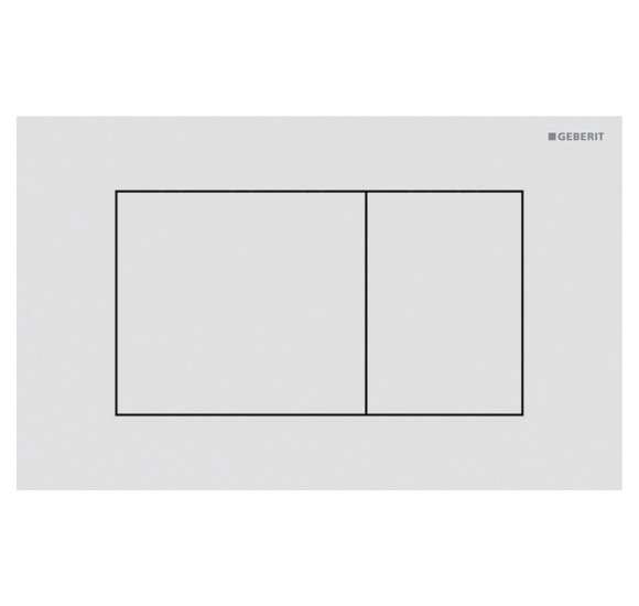 Geberit Sigma 40 vandens nuleidimo mygtukas dviejų kiekių nuleidimo funkcijai, kvadratinis