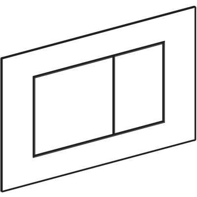 Geberit Sigma 40 vandens nuleidimo mygtukas dviejų kiekių nuleidimo funkcijai, kvadratinis