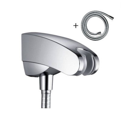 IŠPARDAVIMAS. Hansgrohe sieninė jungtis su 125cm žarna ir laikikliu dušo galvutei, chromo sp.