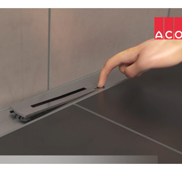 ACO ShowerDrain S+ Plates nerūdijančiojo plieno latako korpusas su grotelėmis, be trapo