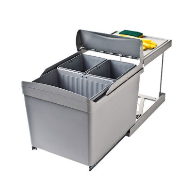 ALVEUS Albio 30 šiukšliadėžė 16l+7,5l+7,5l, 350x475x370