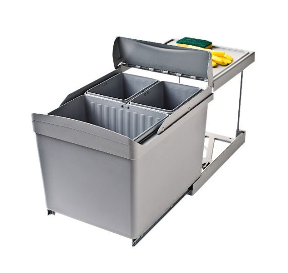ALVEUS Albio 30 šiukšliadėžė 16l+7,5l+7,5l, 350x475x370
