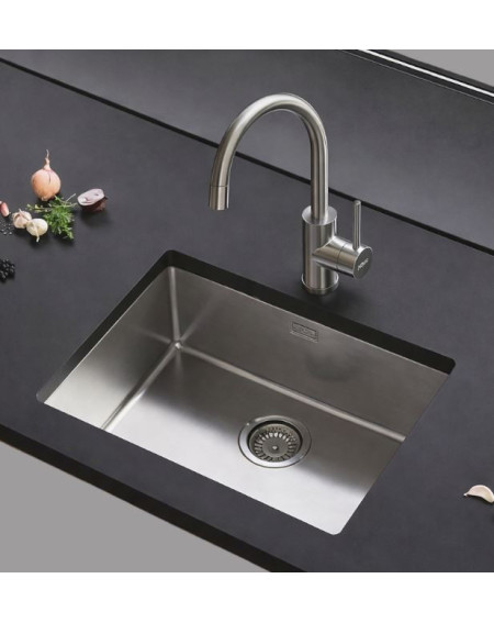 KOMPLEKTAS 3in1 - ALVEUS Kombino 50 plautuvė, AQVO maišytuvas su ištraukiamu dušeliu ir sifonas