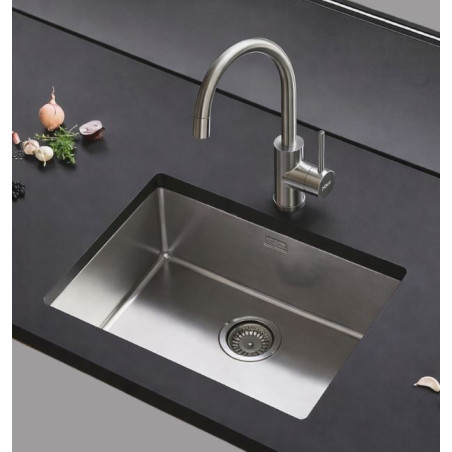 KOMPLEKTAS 3in1 - ALVEUS Kombino 50 plautuvė, AQVO maišytuvas su ištraukiamu dušeliu ir sifonas