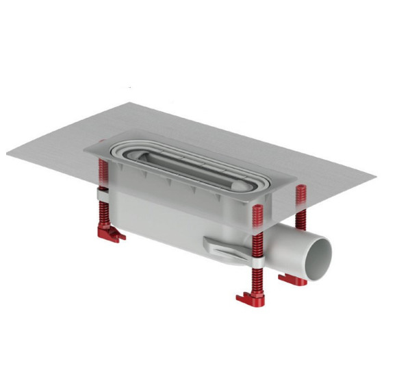 ACO ShowerDrain S+ dušo latako sifonas/korpusas. Aukštis 70-160 mm