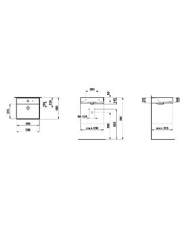 Pastatomas praustuvas Kartel by Laufen 500x460