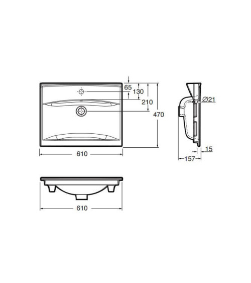 Ifo Sense praustuvas 60cm (montuojamas ant baldų)