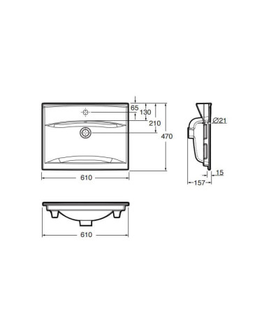 Ifo Sense praustuvas 60cm (montuojamas ant baldų)