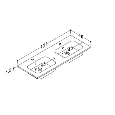 Keraminis praustuvas Kame Elide (pasirenkamas dydis)