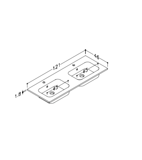 Keraminis praustuvas Kame Elide (pasirenkamas dydis)