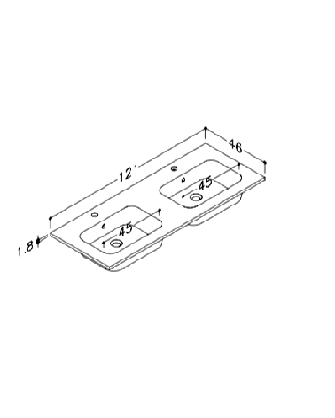 Keraminis praustuvas Kame Elide (pasirenkamas dydis)
