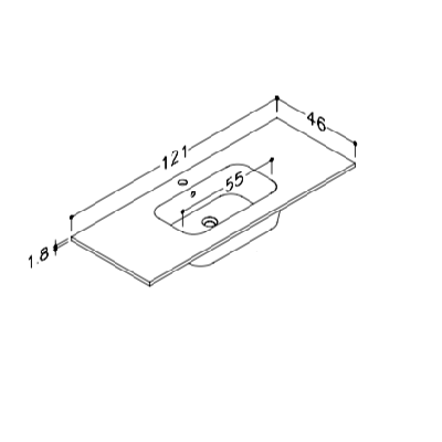 Keraminis praustuvas Kame Elide (pasirenkamas dydis)