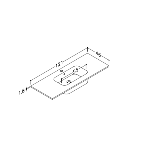 Keraminis praustuvas Kame Elide (pasirenkamas dydis)