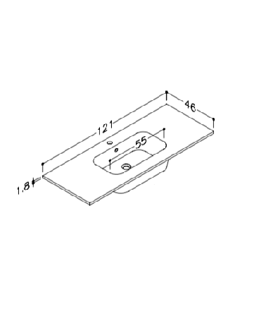 Keraminis praustuvas Kame Elide (pasirenkamas dydis)