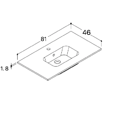 Keraminis praustuvas Kame Elide (pasirenkamas dydis)