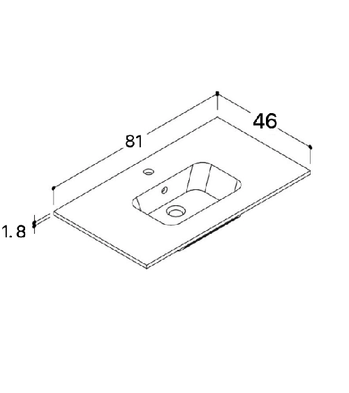 Keraminis praustuvas Kame Elide (pasirenkamas dydis)