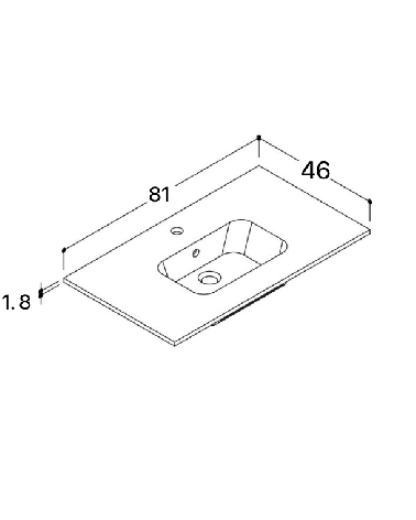 Keraminis praustuvas Kame Elide (pasirenkamas dydis)
