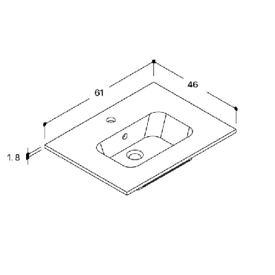 Keraminis praustuvas Kame Elide (pasirenkamas dydis)