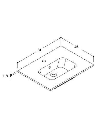 Keraminis praustuvas Kame Elide (pasirenkamas dydis)