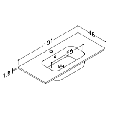 Keraminis praustuvas Kame Elide (pasirenkamas dydis)