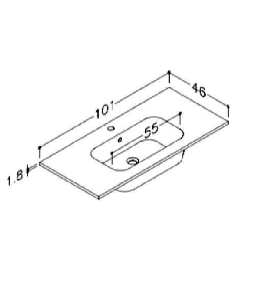 Keraminis praustuvas Kame Elide (pasirenkamas dydis)