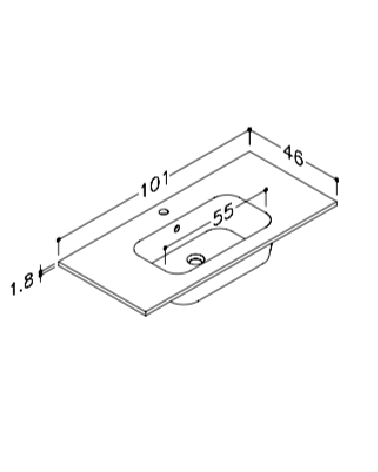 Keraminis praustuvas Kame Elide (pasirenkamas dydis)