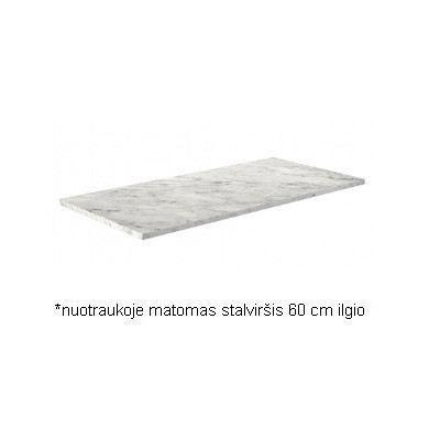 Kame balto marmuro stalviršis (pasirenkami dydžiai)