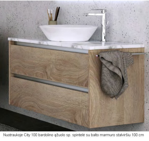 Kame balto marmuro stalviršis (pasirenkami dydžiai)