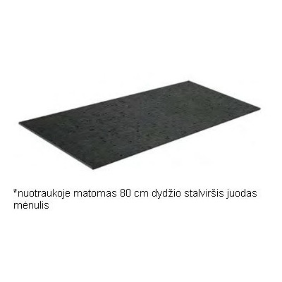 Kame plonas HPL stalviršis, juodas mėnulis (pasirenkami dydžiai)