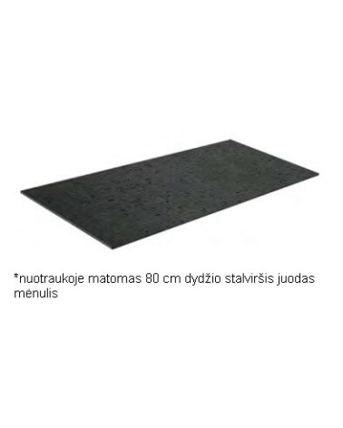 Kame plonas HPL stalviršis, juodas mėnulis (pasirenkami dydžiai)