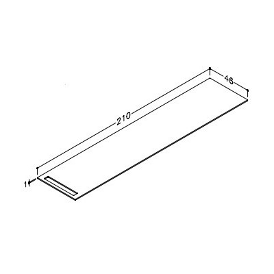 Kame plonas dvipusis HPL stalviršis su anga rankšluosčiui, pilkas mėnulis (pasirenkami dydžiai)