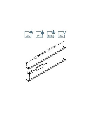Kame stalčių apšvietimas (pasirenkami dydžiai)