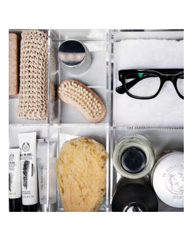 Kamė akrilo stiklo dėžutės apatinių spintelių po praustuvu stalčiams (pasirenkami dydžiai)