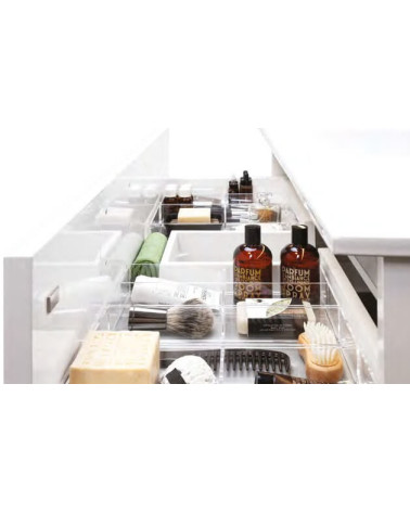 Kamė akrilo stiklo dėžutės apatinių spintelių po praustuvu stalčiams (pasirenkami dydžiai)